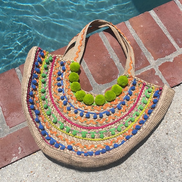 Handbags - Jute beach/pool bag